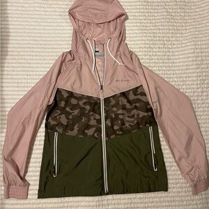 Columbia Women's Pink and Olive Utility Jacket